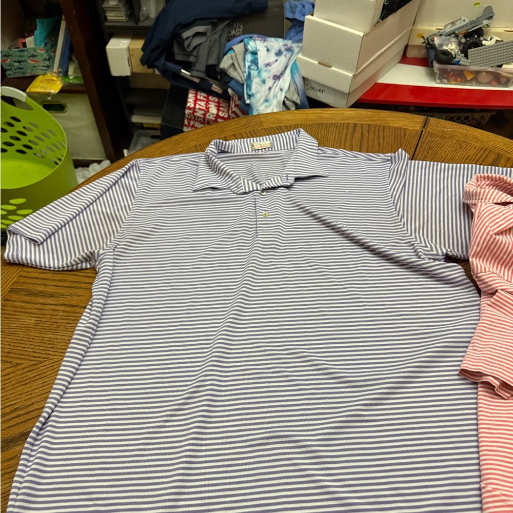 Lot of 4 Peter Millar Men's Polo Shirt Set - Blue, Green, Pink, White - Picture 9 of 12